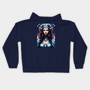 Mystical Beauty From The Future Futuristic and Mystical Kids Hoodie